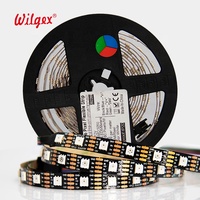 Éclairage d'hôtel 12V Sk6812 Smd 5050 Rgbic Adressable Smart Outdoor Waterproof Led Strip Light