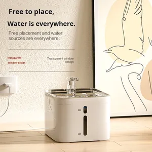 स्वचालित स्टेनलेस स्टील बिल्ली फाउंटेन पालतू पानी डिस्पेंसर चार्ज के साथ स्मार्ट पिल्ला पानी का फव्वारा - Product Image 2