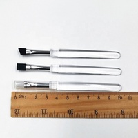 Brosse d'applicateur de stratification en Silicone de 10cm avec capuchon anti-poussière, outils de levage facile des cils sourcils en Silicone, brosse de stratification