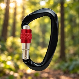 Mousqueton à verrouillage en D, 25 kN, en alliage d'aluminium anodisé, 60 g, pour usage sportif et industriel, HM OEM Taïwan - Product Image 6
