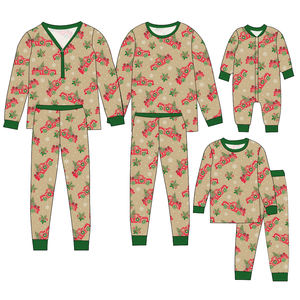 圣诞家庭配套睡衣竹混纺圣诞印花套头衫2件套圣诞季节 - Product Image 3