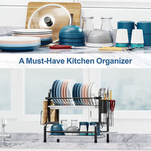 Estante de almacenamiento Escurridor de platos Dishrack Cocina Escurridor de platos de acero inoxidable <span class=keywords><strong>Bandeja</strong></span> - Product Image 5