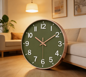 20cm High Dome Shape Silent Wall <b>Clock</b> Plastic Material Disposable <b>Batteries</b> Living Room Home Decor - Product Image 3