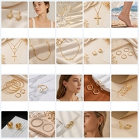 Sacs surprise de mode en gros : Ensemble complet de bijoux (collier, boucles d'oreilles, bracelet, chaîne de cheville, bague) – Cadeau amusant à déballer pour elle