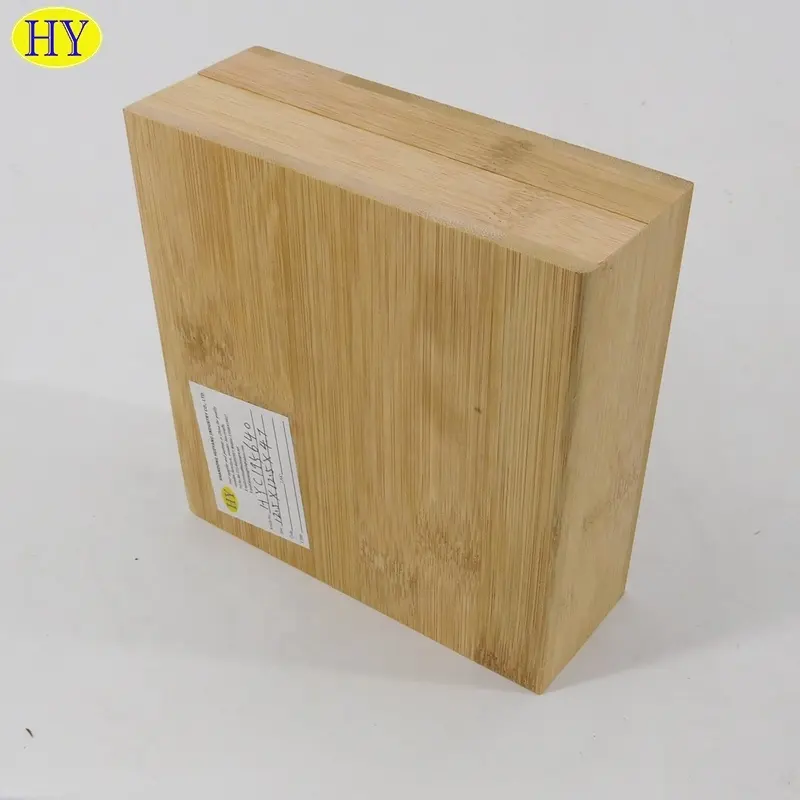 Coffrets cadeaux en bois Boîte de rangement en bois de bambou personnalisée à vendre avec couvercle