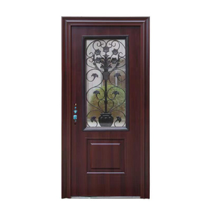 Bowdeu – portes intérieures en acier de pin en verre américain, Inserts ovales en verre, porte en acier américain avec verre, prix d'usine bon marché - Product Image 2