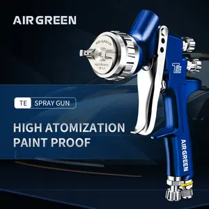 AIR GREEN Hochdruck 600cc 1,3mm Düse Schwerkraftvorschub Airbrush pneumatisches Werkzeug lack Farb-Sprüher HVLP Sprühpistole
