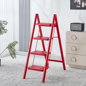 <b>Folding</b> <b>Ladder</b> 4 <b>Steps</b> Thickened A Frame Indoor Multi Purpose Stool For Moving Housewarming - Product Image 5