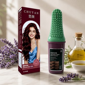 Tinte para el Cabello Color Borgoña Más Vendido, Crema de 200 ml con Aplicador de Peine, Marca Privada OEM, Nutritivo para el Cabello - Product Image 1