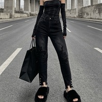 F345/FANMAJIALIE Новинка: Модные женские джинсы с высокой эластичностью, комфортные, дышащие, приятные к коже, для повседневной носки