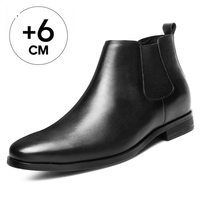 Stivali Chelsea Eleganti e Comodi da Uomo in Pelle, con Rialzo Interno Invisibile, Personalizzabili, per Aumentare l'Altezza di 7CM - Vendita all'Ingrosso Diretta dalla Fabbrica