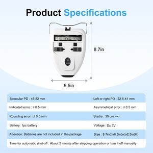 Equipo Óptico Aist, Pupilómetro, Herramienta de Medición de Distancia Interpupilar, Pupilómetro Digital CP-32BT - Product Image 6