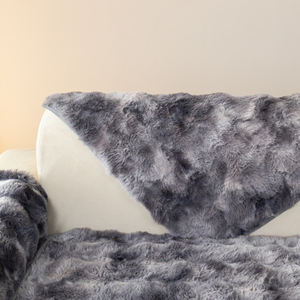 Automne hiver résistant à la saleté coloré mousse en peluche canapé coussin Cojin Para canapé épaissi antidérapant <span class=keywords><strong>bulle</strong></span> lapin polaire housse de canapé - Product Image 3