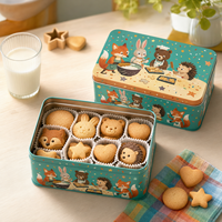 Boîte cadeau personnalisée en forme d'animal pour biscuits, emballage de biscuits pour enfants, boîte à biscuits pour boulangerie