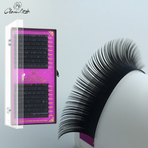 GLAMLASH 0,07 bandejas de pestañas oscuras extensión de pestañas clásicas individuales Súper suaves extensión de pestañas hecha a mano - Product Image 1