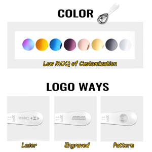 Chaodeli 430 thép không gỉ thìa thêm dày xử lý muỗng cà phê Bộ 1t + 2T ngắn xử lý Muỗng Đo thìa - Product Image 4