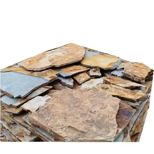 जंग स्लेट पागल यादृच्छिक आकार फ़र्श बिखरे हुए पत्थर के फर्श टाइल