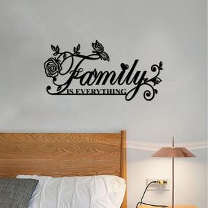 Métal Art Déco Fer Noir Anniversaire Famille Slogan Tenture Murale Porte Extérieure Décoration Maison - Product Image 2