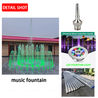 Fuente Musical de Agua con Luces LED para Exteriores, Fuente Decorativa para Jardín, Lago o Plaza