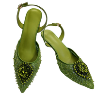 Chaussures de soirée de créateur italien avec pochette assortie pour mariages africains et occasions nuptiales, chaussures pour femmes en dentelle brodée et perles