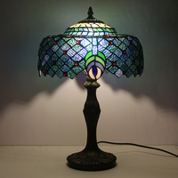 Lampe de table en verre teinté Lightslighting Dragonfly Wisteria, fabrication artisanale, AC E26, lampe LED européenne
