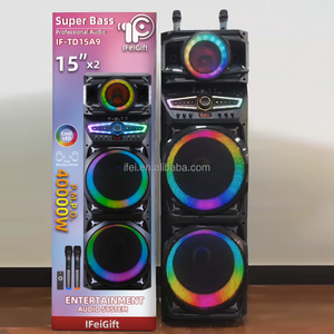 Haut-parleur double 15 pouces TS15A9 100W, grande qualité TWS, nouvelle arrivée, avec adaptateur double microphone sans fil IFeiGift - Product Image 6