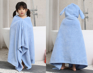 Asciugamani da Bagno per Bambini in Microfibra, <span class=keywords><strong>Accappatoio</strong></span> con Cappuccio in Pile Corallo con Disegni Cartoon - Product Image 5