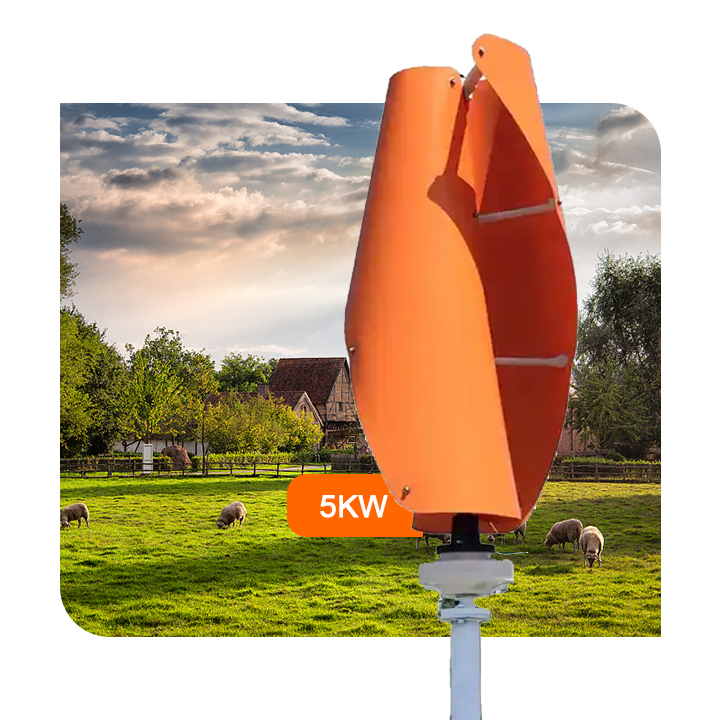 Renewable Energy 1kw 2kw 3kw 5kw Wind Turbine With MPPT Smart Controller High Efficiency Vertical Wind Turbine Generator