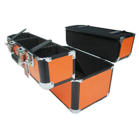 Boîte à outils de coiffure en plastique rigide personnalisable de haute qualité, étanche, antichoc, fermeture à boucle, pare-chocs en alliage d'aluminium, OEM ODM