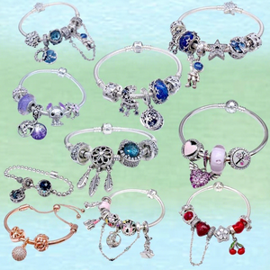 Collar de Moda con Colgante de Plata 925, Estrella, Corazón Rosa, Perla de Agua Dulce Morada, Flor y Circonita, Accesorio de Joyería para Mujer, Regalo - Product Image 1