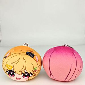 <b>Squishy</b> Squeak Bead Filling Customize Creative Round Anime Keychains Custom Cotton Filling Squeaker Digital Photo Keychain - Product Image 1