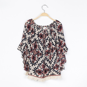 Blouse pour enfants style Kurti, coupe tendance avec ourlet à franges, fabriquée en Chine - Product Image 4