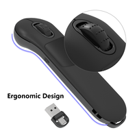 Mouse Udara Nirkabel BT dengan Laser Pointer Touchpad 2.4Ghz USB Remote untuk TikTok, Scrolling, Presentasi PPT, IOS, Android, Laptop, TV