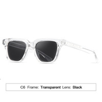 Nouvelles lunettes de soleil carrées rétro en propionate, légères, colorées, à monture complète, tendance, pour influenceurs et shooting de rue