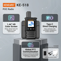 KENEARD KE-518 4G pour réseau complet, double Nano SIM, écran couleur HD 1,44 pouces, Type-C, talkie-walkie PTT mondial, batterie Li-ion pour flotte
