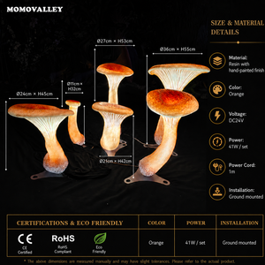 Estatua de Hongo Gigante con Luces LED de Momovalley Outdoors para Parques, Áreas de Juego, Eventos Municipales, Iluminación Decorativa para Fiestas - Product Image 2