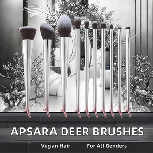 13pcs Cruelty Free Makeup Brush Set Synthetic Hair Plastic Handle Face <b>Eye</b> Brushes - Product Image 2