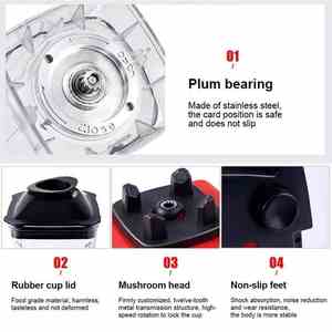 Robot Mixeur Alimentaire Rouge de Haute Qualité, <span class=keywords><strong>Nouveau</strong></span>, Polyvalent, pour Poudres, Base de Jus de Fruits Frais pour la Maison et les Bars - Product Image 3