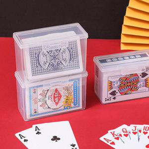Mini boîte de rangement transparente pour cartes à jouer, cartes d'identité, cartes de visite, organisateur de bureau rectangulaire, 35g, couleur unie, couvert - Product Image 5