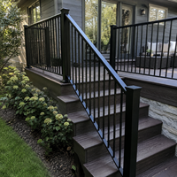 Rampe d'escalier et balustrade de balcon modernes en alliage d'aluminium de luxe pour extérieur, antirouille et étanche, pour l'Australie