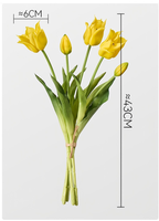 5 têtes de fleurs de tulipes artificielles en PU souple au toucher réel, style moderne fait main, respectueuses de l'environnement, pour la décoration de mariage et de table à la maison