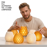 Pantalla de Lámpara Geométrica Translúcida Impresa en 3D con FDM, Pantalla de Lámpara de PLA, Decoración del Hogar Personalizada, Iluminación OEM