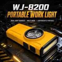 Mini Linterna LED+COB EDC con Imán en la Parte Trasera, Luz de Trabajo Blanca, Roja, Amarilla y UV, Recargable por USB, Linterna de Llavero