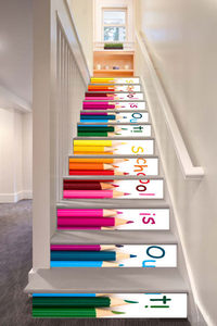 Autocollants d'escaliers personnalisés autocollants adhésifs amovibles pour carrelage autocollants de sol personnalisés pour la décoration publicitaire d'escalator - Product Image 3