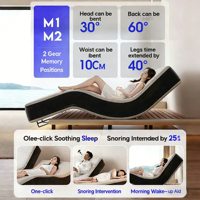 Matelas électrique intelligent de luxe à sections séparées, levage entièrement automatique, massage par vibration, zéro gravité pour chambres à coucher