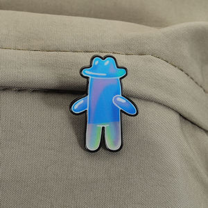 मज़ेदार कार्टून एनीमेशन चरित्र तामचीनी पिन नीले आकृति गुड़िया मिश्र धातु ब्रोच लैपल बैज थोक गहने - Product Image 3