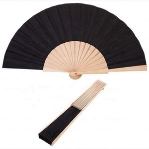Abanicos de Mano de Madera Natural de 23 cm para Boda, con Logotipo Personalizado Impreso, Abanicos Plegables de Papel Blanco para Regalo o Recuerdo - Product Image 6
