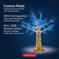 Arbre lumineux LED artificiel de qualité commerciale à fleurs de cerisier, personnalisable, IP65, pour la décoration paysagère de projets de parcs municipaux