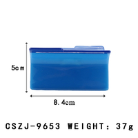 Pince à cheveux carrée YIYI 8,4 cm bleue, design créatif, en acétate, personnalisable, de haute qualité