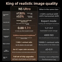 Projecteur laser DLP tricolore 4K JMGO N5 Ultra avec système d'exploitation Bonfire OS 7, 4 Go/128 Go, haut-parleurs intégrés, home cinéma portable